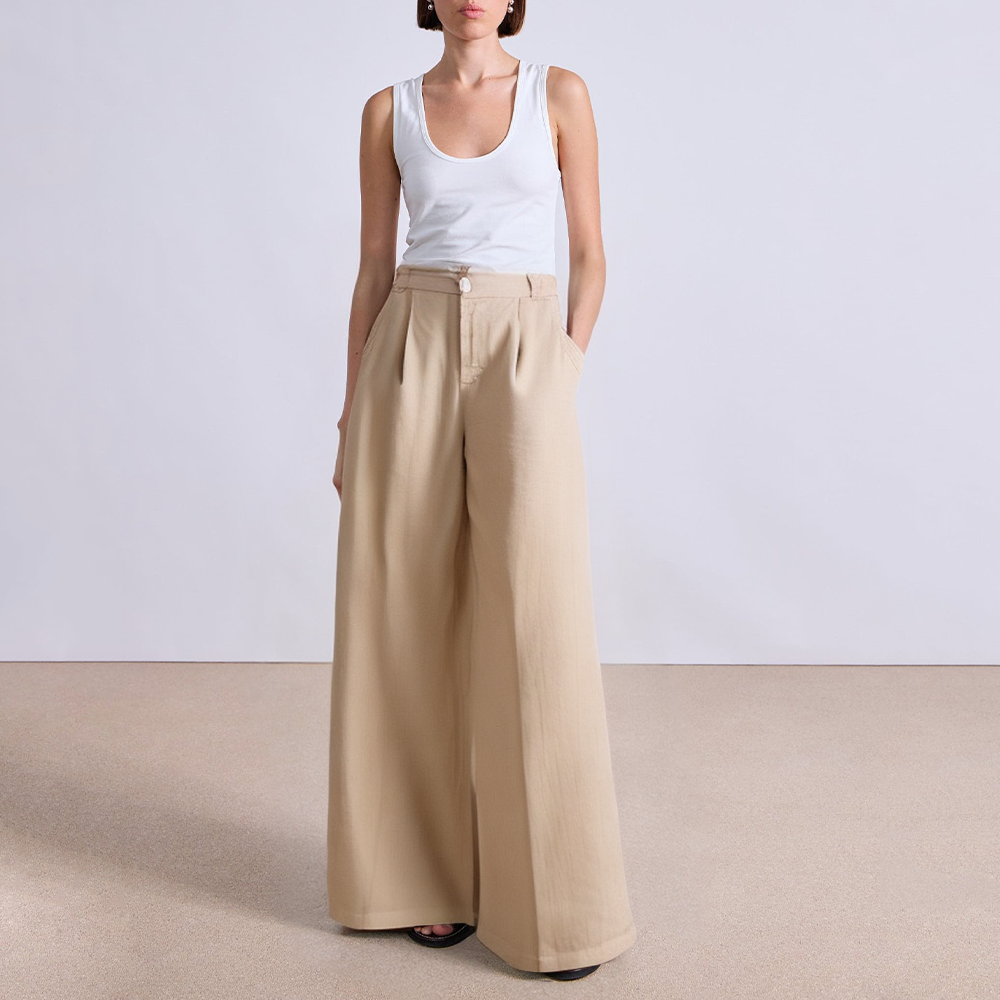 Elegant loose wide-leg women's suit pants