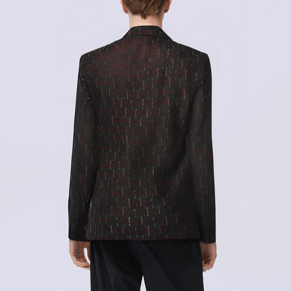 Fashion slim fit V-neck men's suit jacket