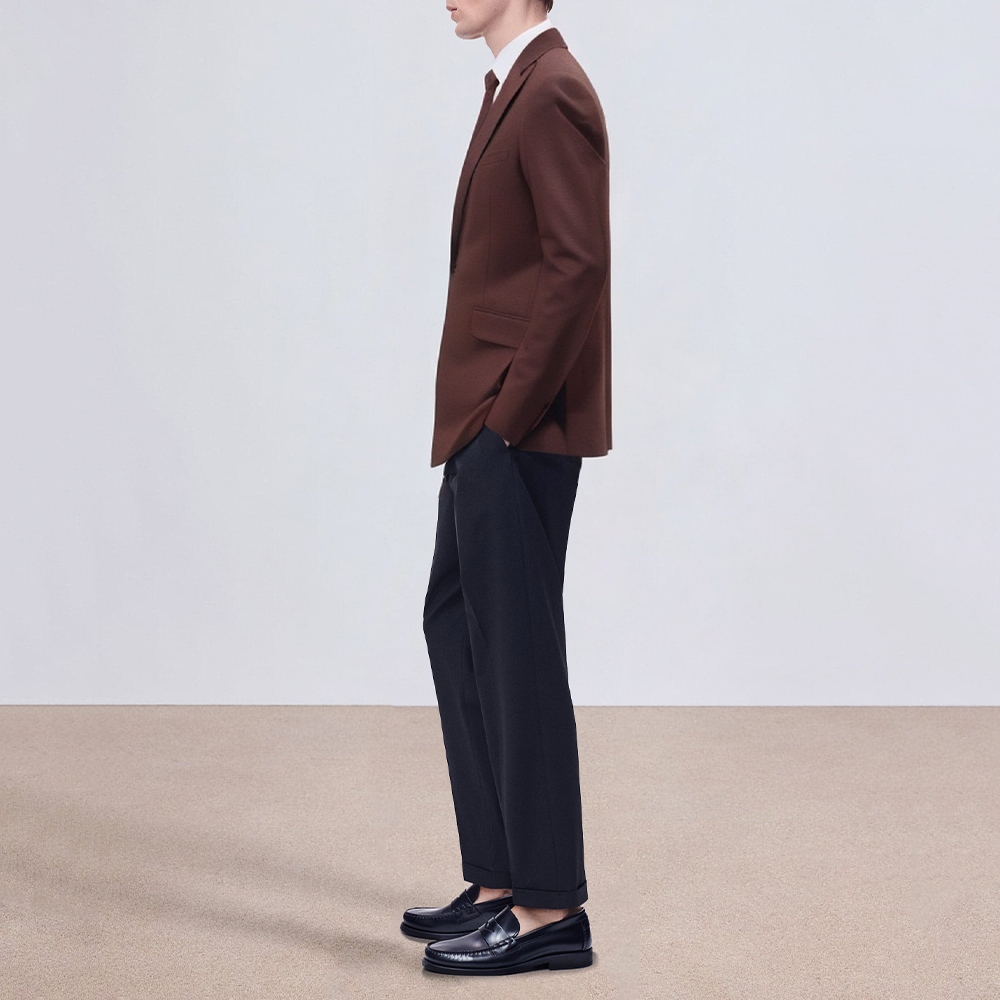 Single breasted lightweight summer men's suit jacket