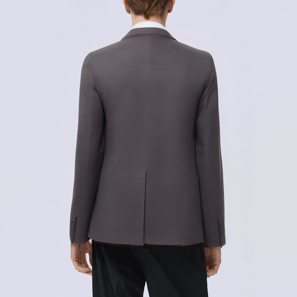 Casual wool single-breasted men's suit jacket