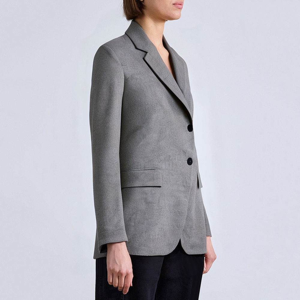 New grey fashion button ladies suit jacket