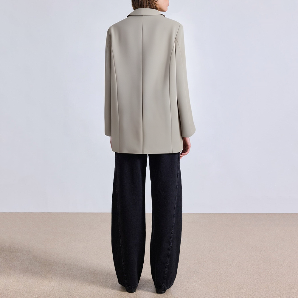 Fashion lapel long sleeve ladies suit jacket