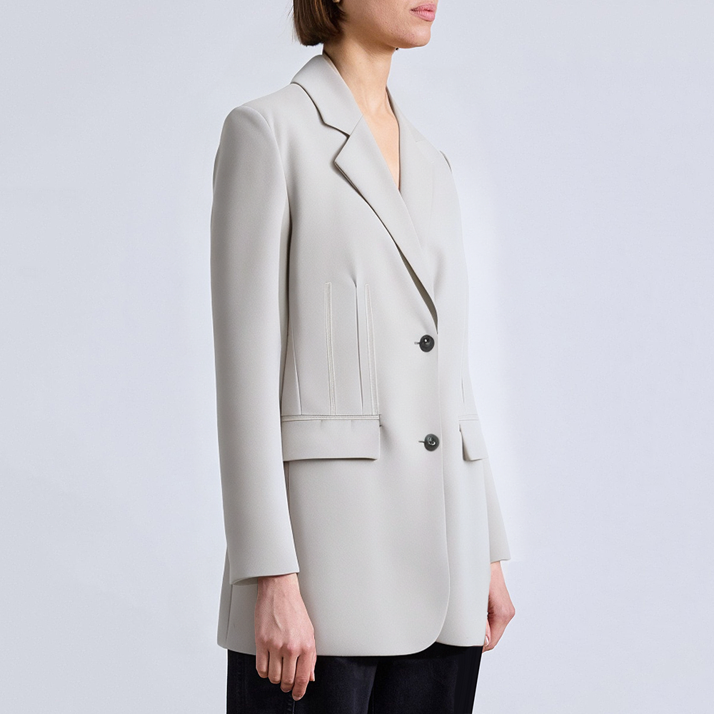 Fashion lapel long sleeve ladies suit jacket