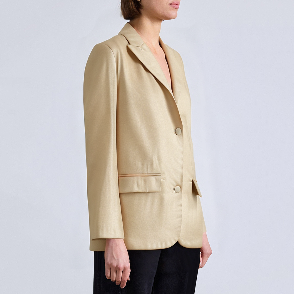 Long sleeve ladies blazer with shoulder pads