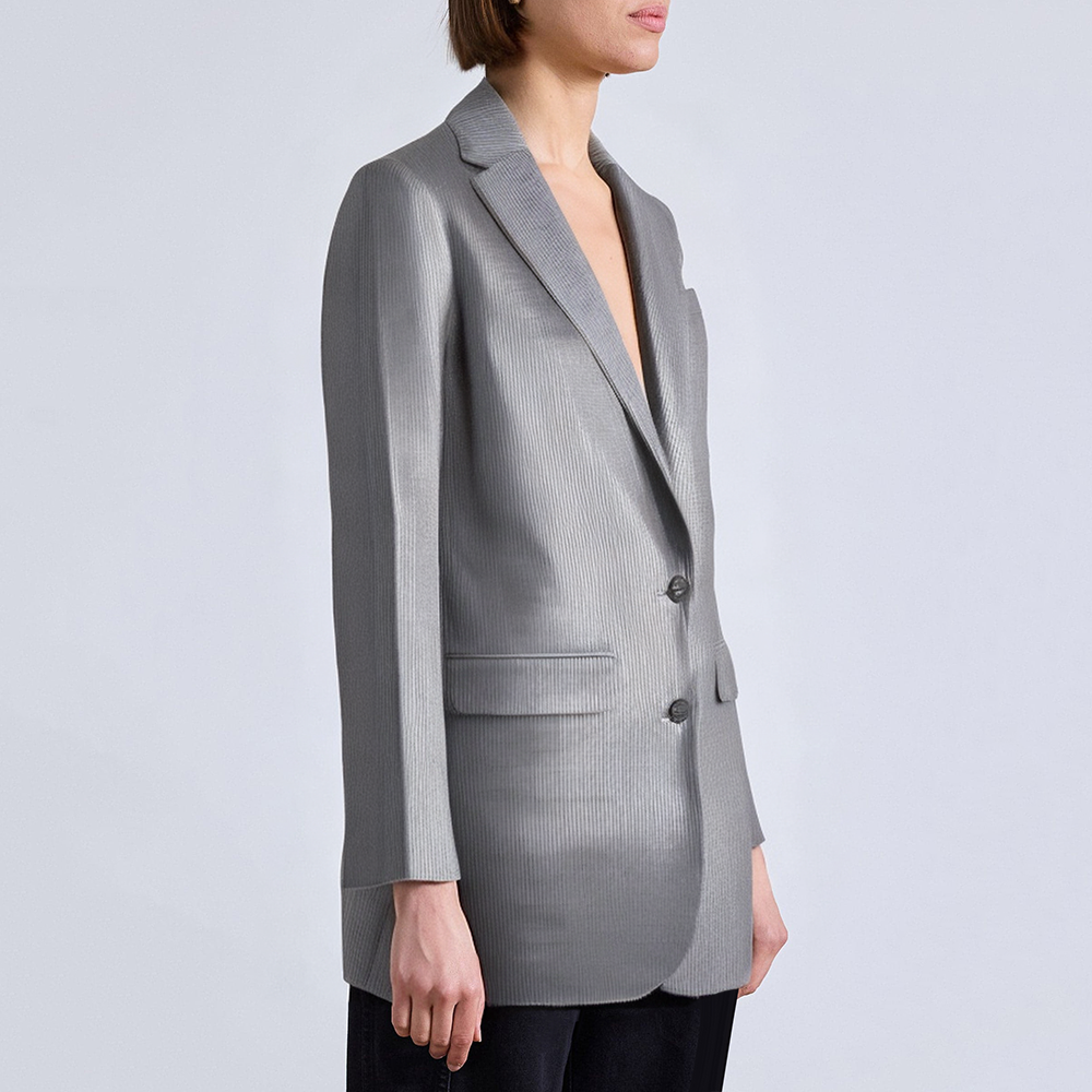 Fashionable grey sequined ladies blazer