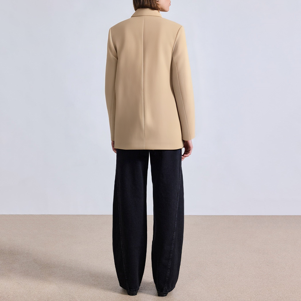 Versatile single button long sleeve women's suit jacket