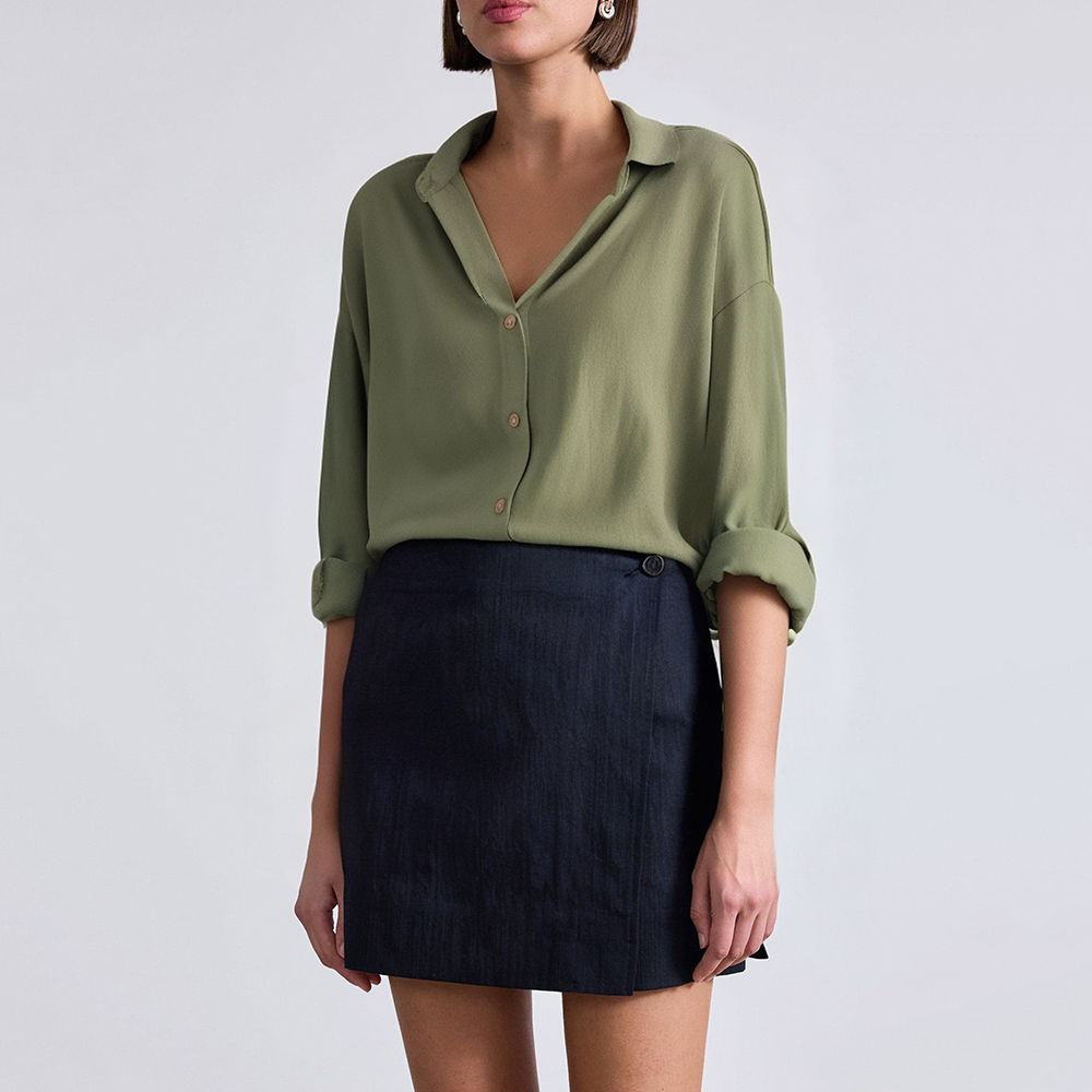 Green lapel loose women's business formal suit