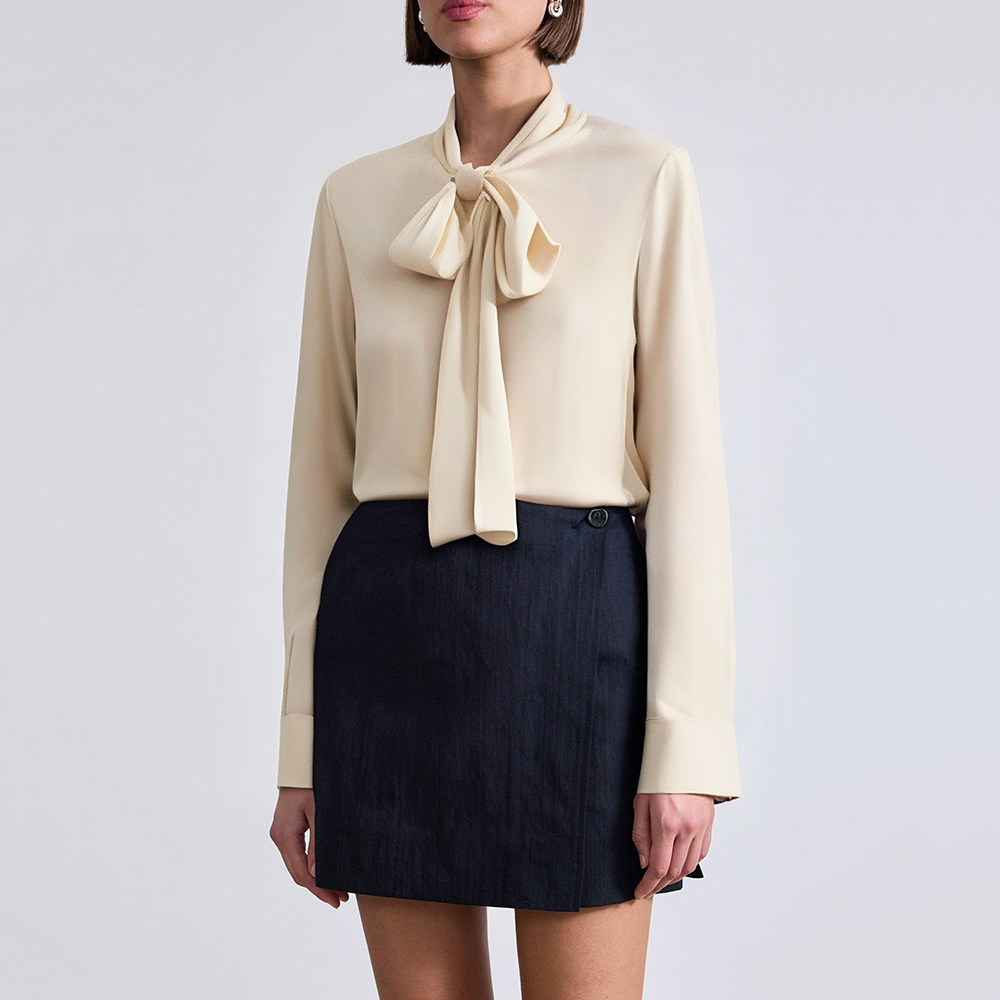 Bow tie casual single breasted women's business suit