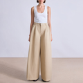 Elegant loose wide-leg women's suit pants