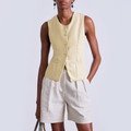 Round neck sleeveless casual women's vest
