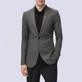 Houndstooth slim fit tweed men's suit jacket