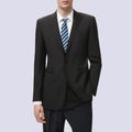 Classic black single breasted slim fit men's blazer