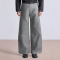 Button high waist loose men's suit pants