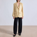 Long sleeve ladies blazer with shoulder pads